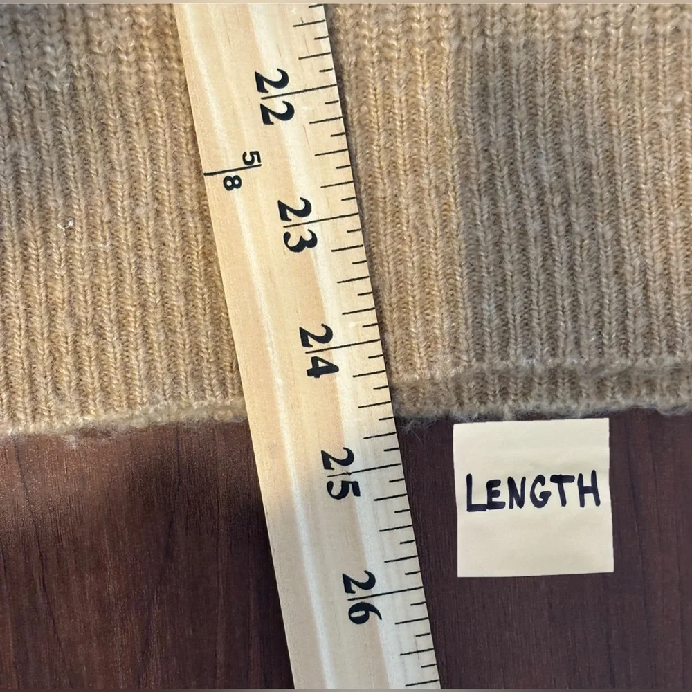 J.Crew Women's Brown Full Zip Wool/Alpaca Cowl Neck Cozy Sweater Size Medium - Picture 8 of 8